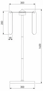 Торшер Eurosvet Claire 01171/3 золото
