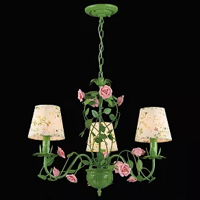 Подвесная люстра Natali Kovaltseva Rose ROSE 11490/3 GREEN