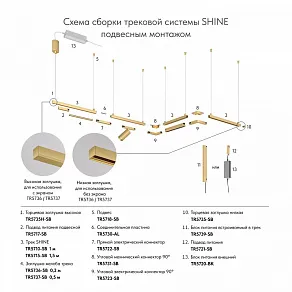 Трек накладной Denkirs SHINE BASE TR5710-SB