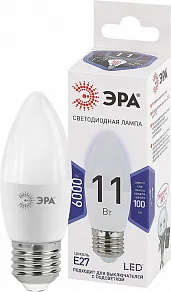 Лампа светодиодная Эра Стандарт E27 11Вт 6000K LED B35-11W-860-E27