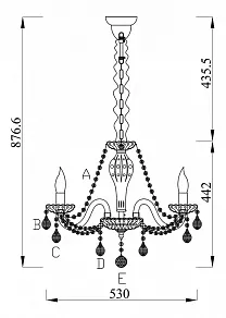 Подвесная люстра Maytoni Crystal Mono ARM938-05-G