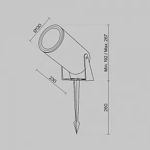 Наземный низкий светильник Maytoni Bern O050FL-L30W3K