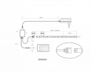 Комплект с лентой светодиодной Globo Eduard 38999SH