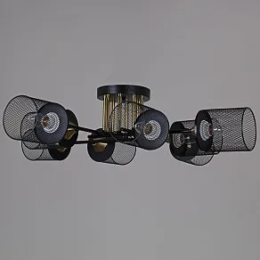 Люстра на штанге Reluce  38460-0.3-08 BK+COPPER