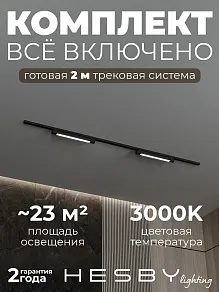Комплект трековый Hesby Lighting №1 однофазная накладная Skylite HSBL_kompl_S001_NI2B3K