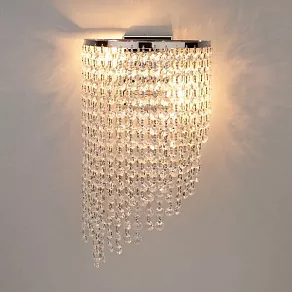 Бра Eurosvet Cinila 3102/2 хром/прозрачный хрусталь Strotskis