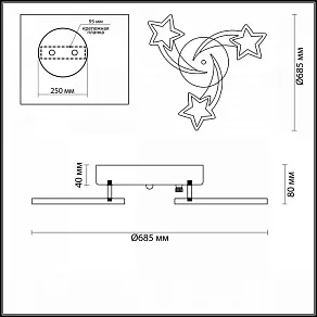 Потолочная люстра Lumion Selina 4525/66CL