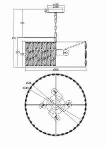 Подвесной светильник Maytoni Gelid MOD184-PL-04-CH