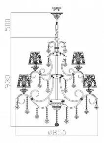 Подвесная люстра Maytoni Velvet ARM219-12-G