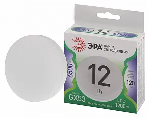 Лампа светодиодная Эра Green Line GX53 12Вт 6500K LED GX-12W-865-GX53 GL