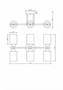Люстра на штанге Freya Glow FR5129PL-06B