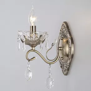 Бра Eurosvet Teodore 10103/1 античная бронза/прозрачный хрусталь Strotskis