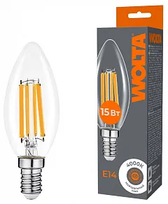 Лампа светодиодная Wolta  E14 15Вт 4000K WF-C35-15W4KE14