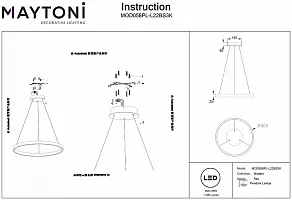 Подвесной светильник Maytoni Rim MOD058PL-L22BS3K