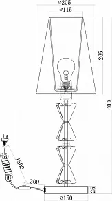 Настольная лампа декоративная Maytoni Florero MOD079TL-01CH