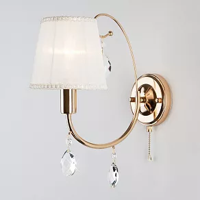 Бра Eurosvet Emiliana 10087/1 золото/прозрачный хрусталь Strotskis