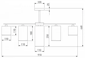 Люстра на штанге Eurosvet Pastel 60151 хром