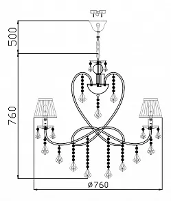 Подвесная люстра Maytoni Fantasia ARM015-08-N