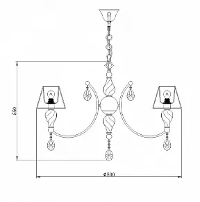 Подвесная люстра Maytoni Murano RC855-PL-06-R