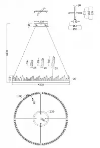 Подвесной светильник Maytoni Gletscher H186-PL-01-61W-BS