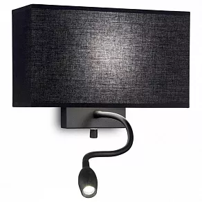 Бра с подсветкой Ideal Lux Hotel HOTEL AP2 ALL BLACK