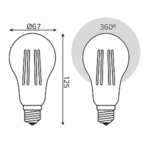 Лампа светодиодная Gauss  E27 23Вт 4100K 40712232