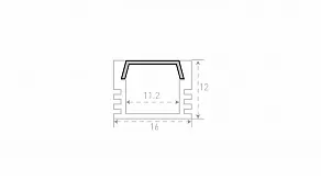 Профиль накладной SWG SF SF-1612-3MT