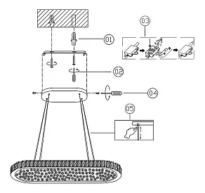 Подвесной светильник Globo Hucho 49351H
