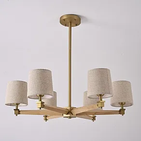 Люстра на штанге Imperiumloft Jorgenson Beige/Light wood STAVRA01