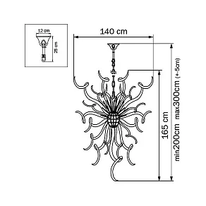 Подвесная люстра Lightstar Artglass 890105