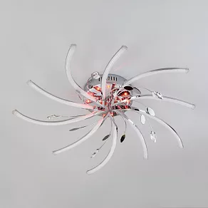 Потолочная люстра Eurosvet Windmill 90125/10 хром 97,5W