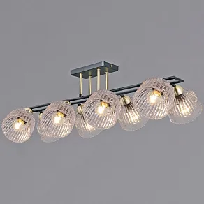 Люстра на штанге ILLUMICO  IL0794-8CSQ-25BKAB ELITE