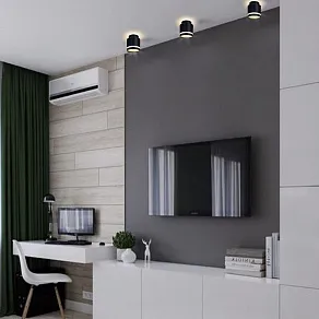 Накладной светильник Reluce Technical 53001 53001-9.5-001IL GX53+LED3W BK