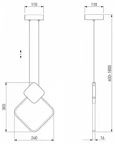 Подвесной светильник Eurosvet Style 50216/1 LED черный жемчуг