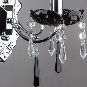 Бра Eurosvet Каталония 2026/1 хром/черный хрусталь Strotskis