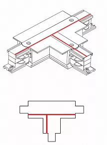 Соединитель T-образный для треков Nowodvorski Ctls Power 8246