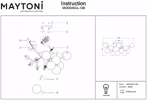 Потолочная люстра Maytoni Dallas MOD545CL-12B