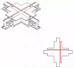 Соединитель X-образный для треков Nowodvorski Ctls Power 8678
