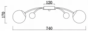 Потолочная люстра Freya Blaze FR5158PL-06BS