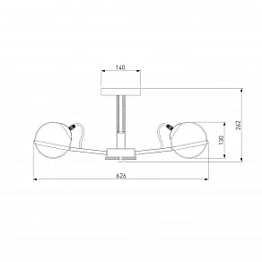 Люстра на штанге Eurosvet Livia 70081/5 черный