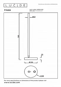 Настольная лампа декоративная Lucide Finan 2767/12/31