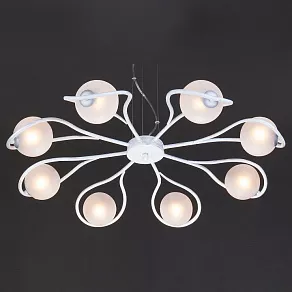 Подвесная люстра Eurosvet Camomile 70089/8 белый с серебром