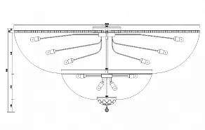 Потолочная люстра Maytoni Palace DIA100-CL-42-G
