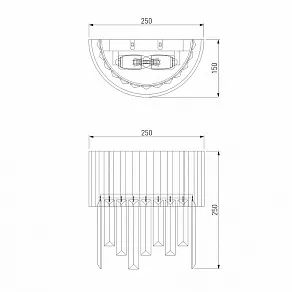 Накладной светильник Eurosvet Amantea 10106/2 хром/прозрачный хрусталь Strotskis