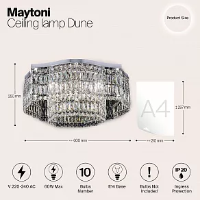 Потолочная люстра Maytoni Dune DIA005CL-10CH