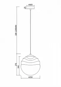 Подвесной светильник Maytoni Vinare P074PL-01BS