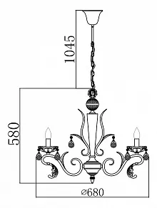 Подвесная люстра Maytoni Astron CL0018-05-R