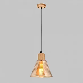Подвесной светильник Imex MD.5870 MD.5870-1-P-WOOD+BK