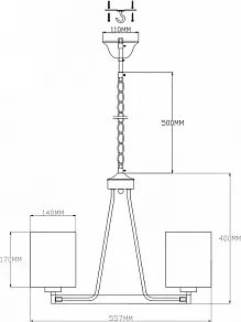 Подвесная люстра Moderli Viola V2681-3P