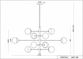 Люстра на штанге F-promo Tufan 3087-10P